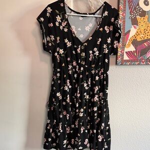 Derek Heart Black Floral Mini Dress